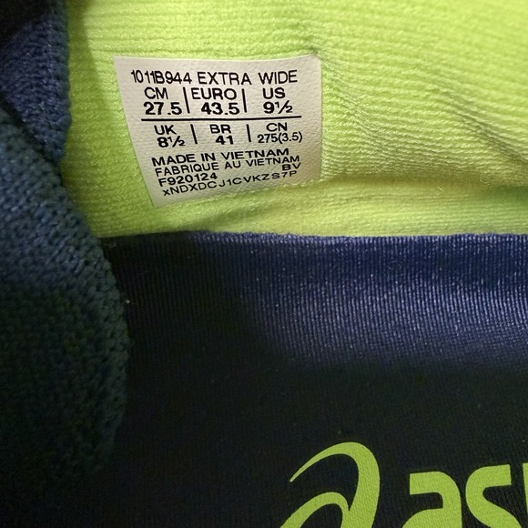 Asics Gel Cumulus 26 Limited Edition Size 9.5 Wide Blue Expanse Illuminate Green - Picture 8 of 8